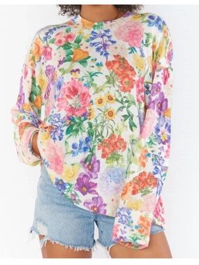 Floral Crewneck Sweater - Multicolor